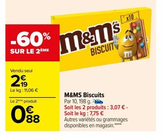 m&ms biscuits