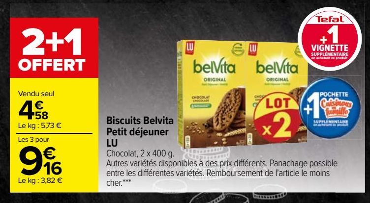  Biscuits Belvita Petit déjeuner LU