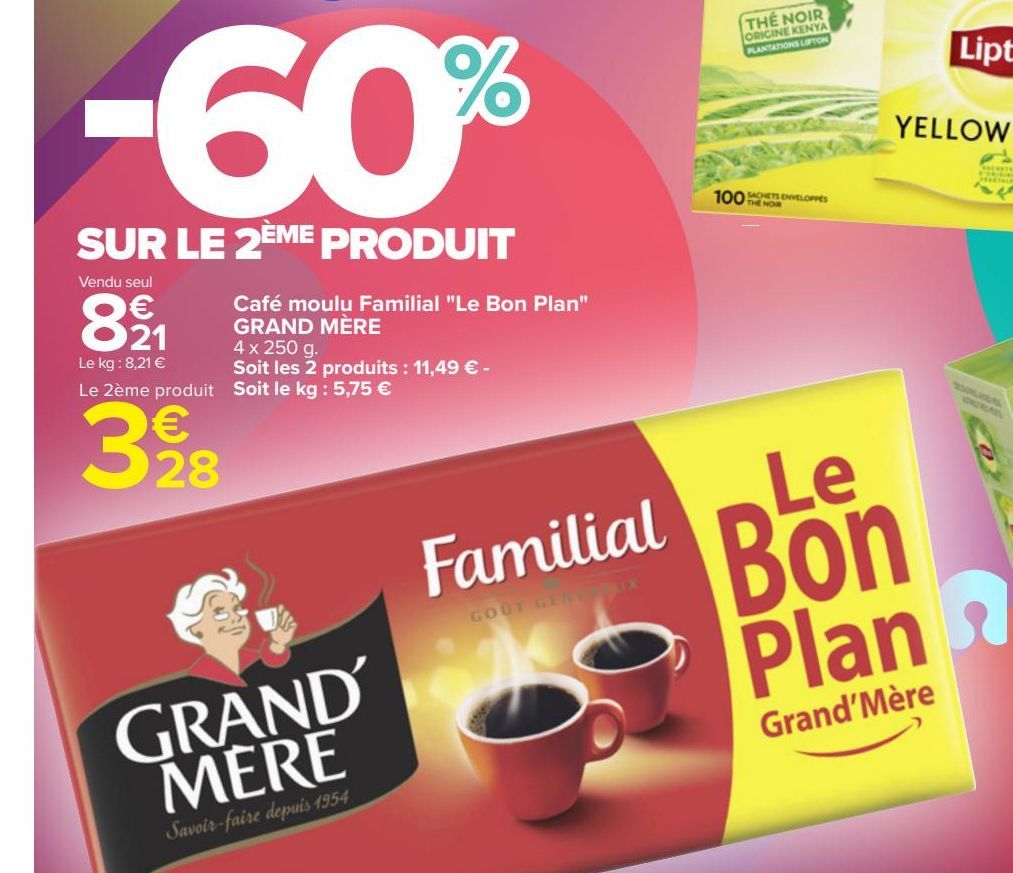 Café moulu Familial "Le Bon Plan" GRAND MÈRE