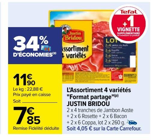 L'Assortiment 4 variétés "Format partage"(p) JUSTIN BRIDOU