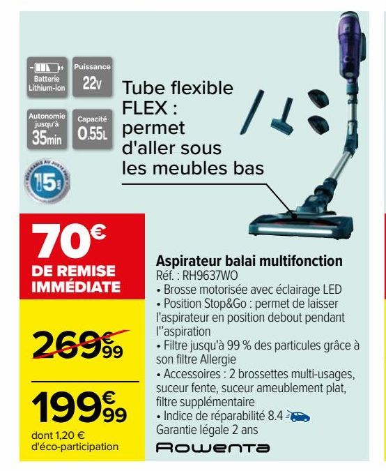 Aspirateur balai multifonction