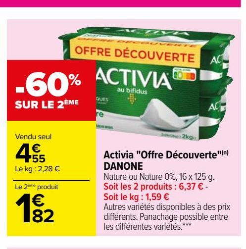 Activia "Offre Découverte"(n) DANONE