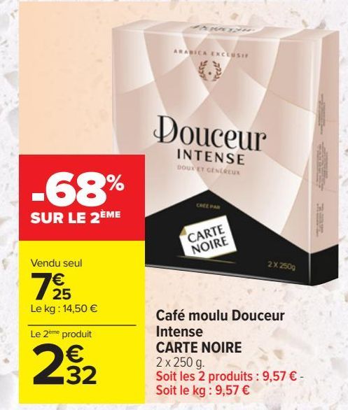 Café moulu Douceur Intense CARTE NOIRE