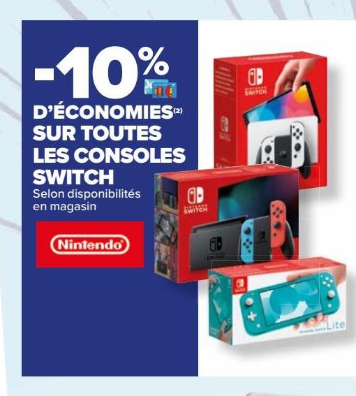  SUR TOUTES LES CONSOLES SWITCH