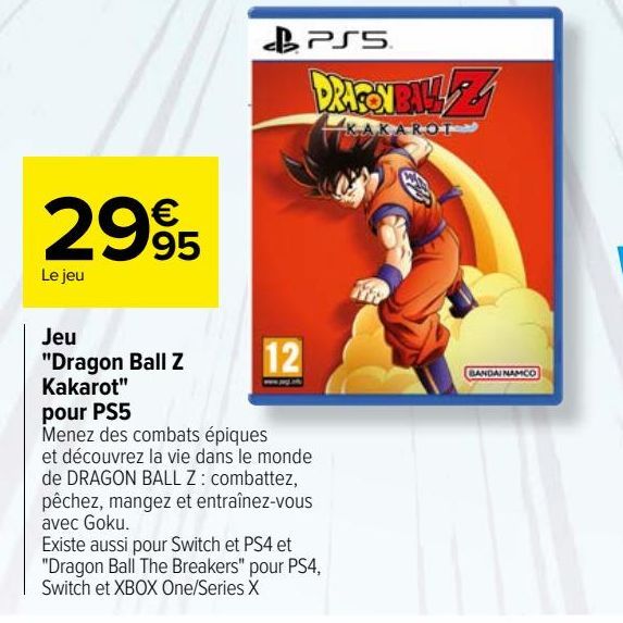 Jeu "Dragon Ball Z Kakarot" pour PS5