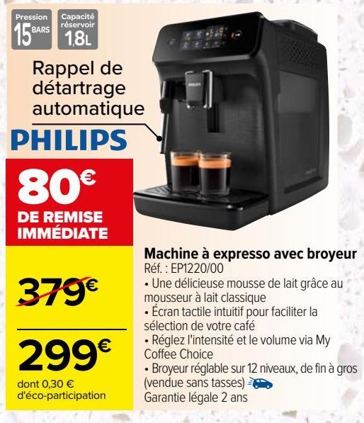 Machine à expresso avec broyeur