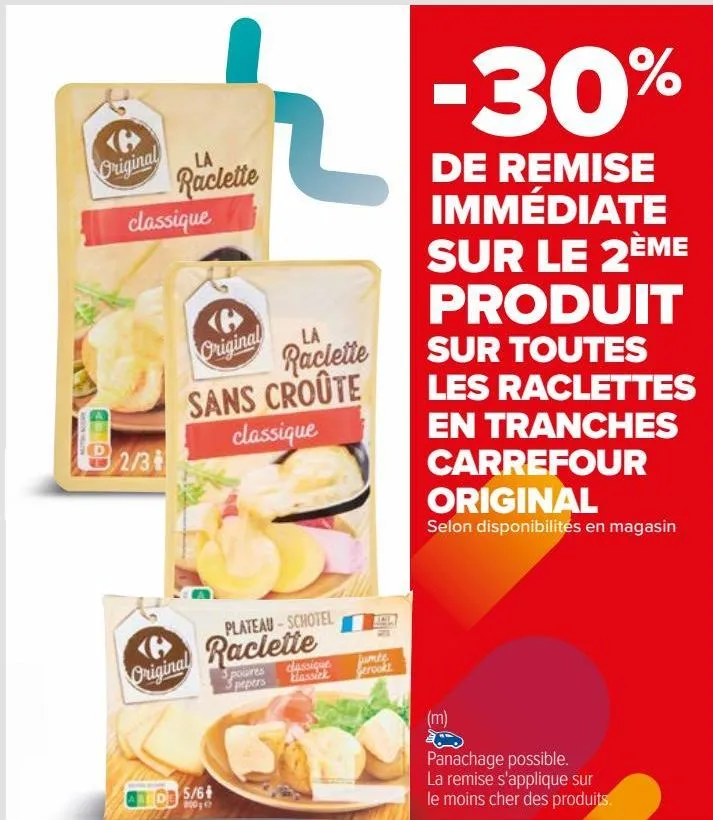 toutes les raclettes en tranches carrefour original