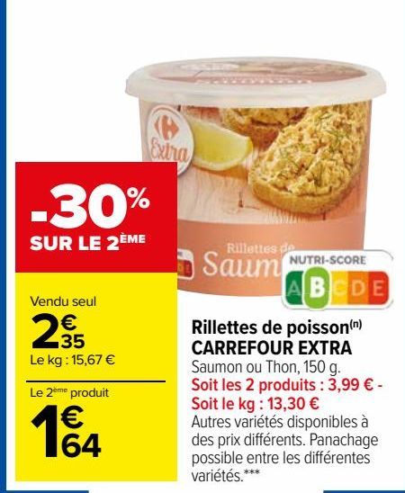 Rillettes de poisson CARREFOUR EXTRA