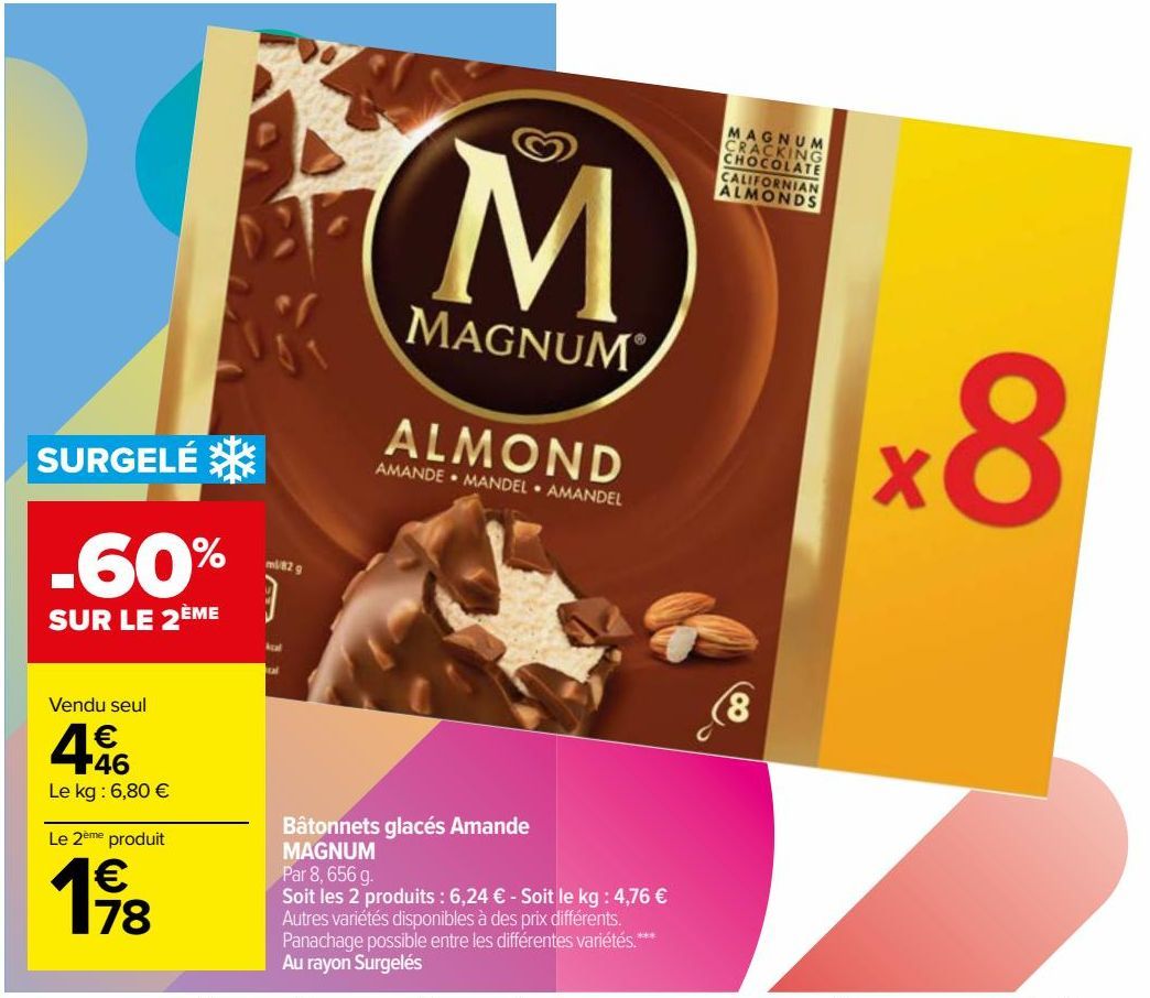 Bâtonnets glacés Amande MAGNUM