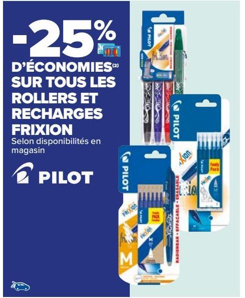  LES ROLLERS ET RECHARGES FRIXION