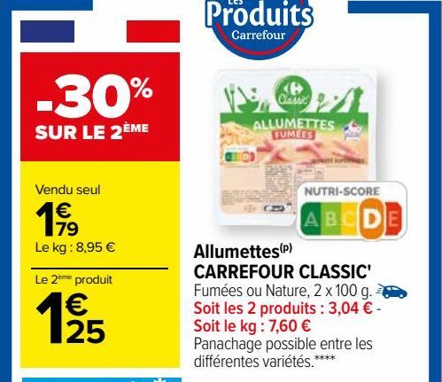 Allumettes CARREFOUR CLASSIC