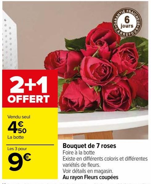 Bouquet de 7 roses