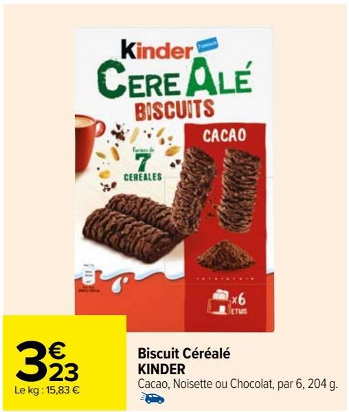 Biscuit Céréalé KINDER