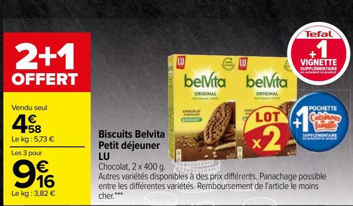 Biscuits Belvita Petit déjeuner LU