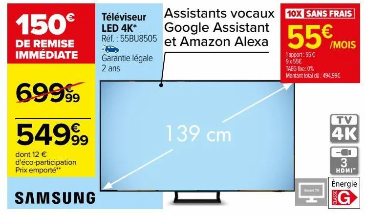 téléviseur led 4k