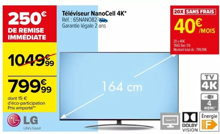 téléviseur nanocell 4k