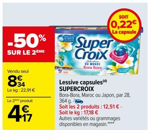 Lessive capsules SUPERCROIX