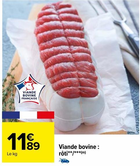 Viande bovine : rôti