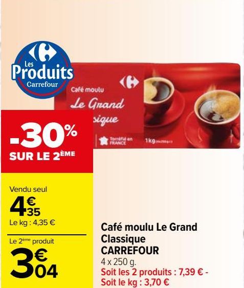 Café moulu Le Grand Classique CARREFOUR