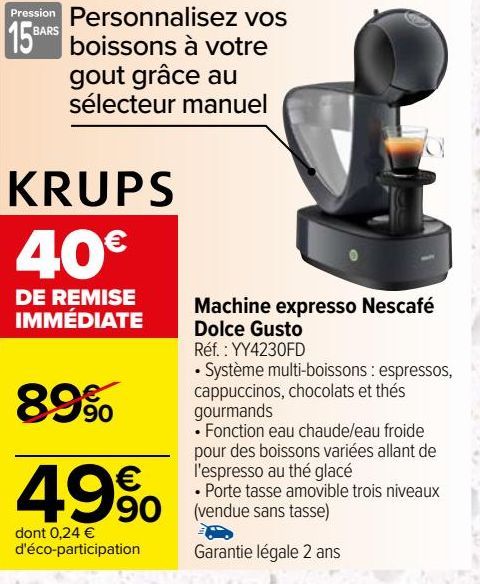 Machine expresso Nescafé Dolce Gusto