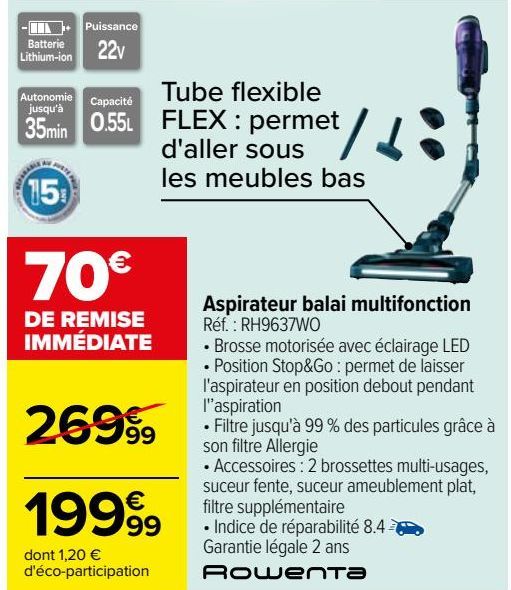 Aspirateur balai multifonction