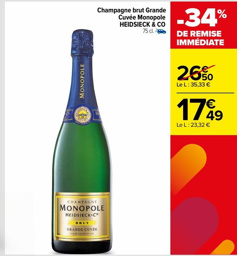 Champagne brut Grande Cuvée Monopole HEIDSIECK & CO