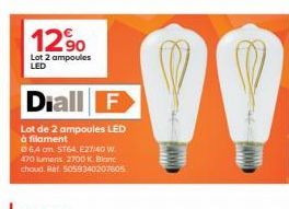 12.90  Lot 2 ampoules LED 