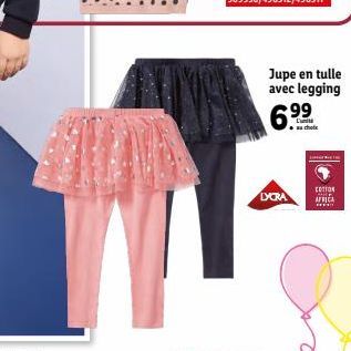 Jupe en tulle avec legging  6⁹  LYCRA  99  Lu au chol  COTTON AFRICA  www 