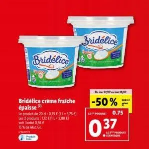 crème fraîche bridélice