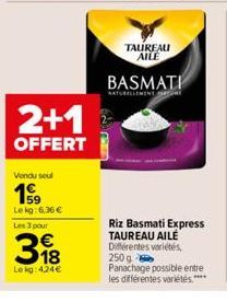 riz basmati Taureau Ailé