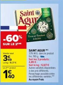 fondant Saint Agur