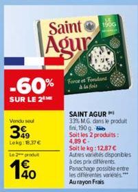 fondant Saint Agur