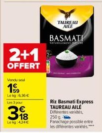 riz basmati Taureau Ailé