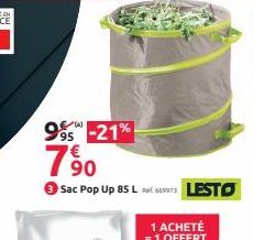 99-21%  95  790  Sac Pop Up 85 L 2 997 LESTO  1 ACHETÉ 1 OFFERT 