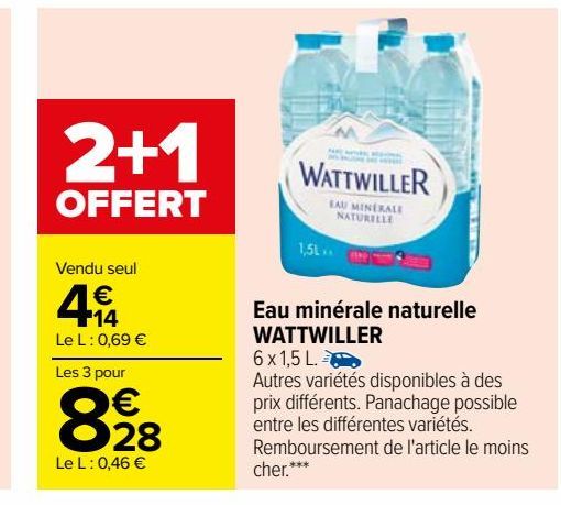 Eau minérale naturelle WATTWILLER