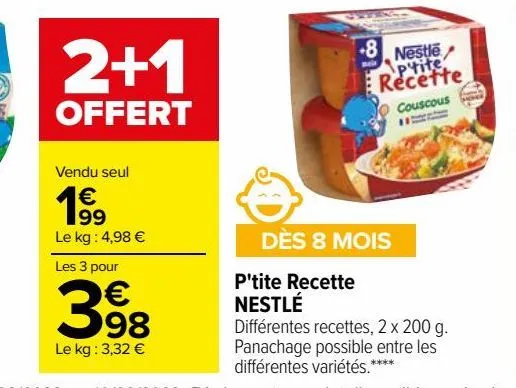 p'tite recette nestlé