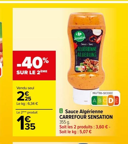 Sauce Algérienne CARREFOUR SENSATION