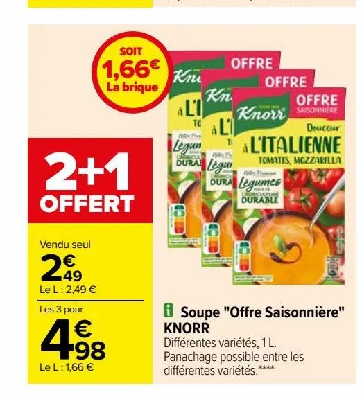 soupe "offre saisonnière" knorr