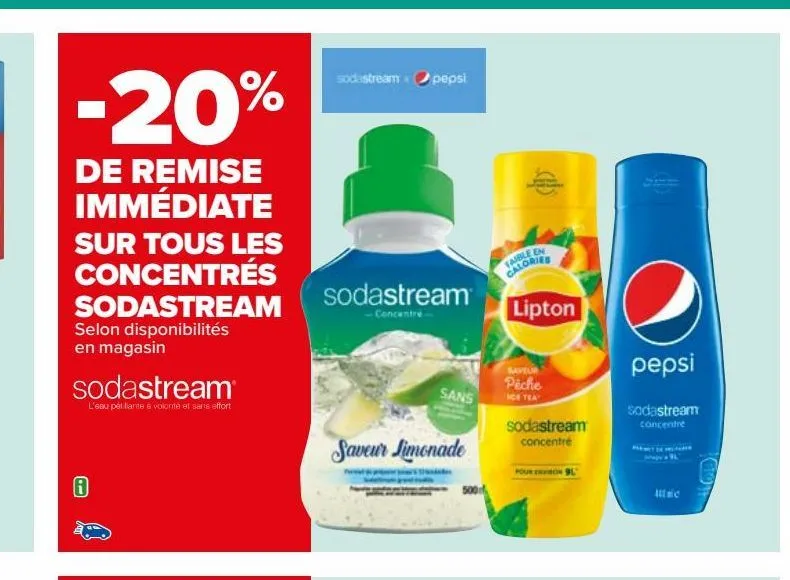 tous les concentrés sodastream