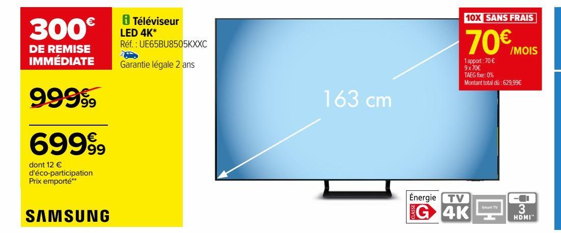 Téléviseur LED 4K*