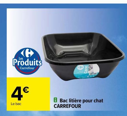 Bac litière pour chat CARREFOUR