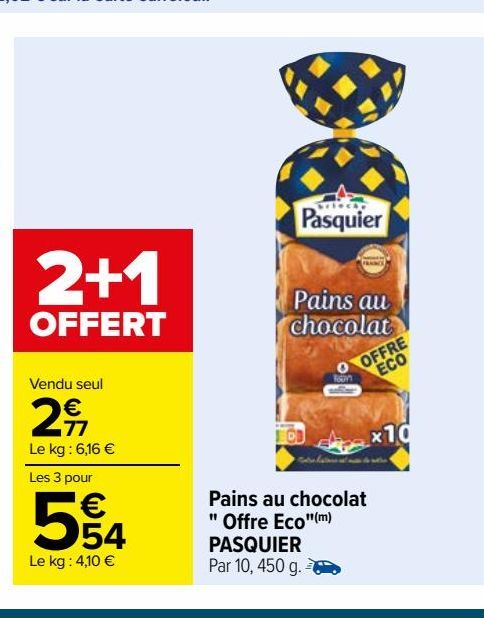 Pains au chocolat " Offre Eco"(m) PASQUIER