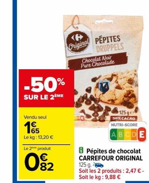 Pépites de chocolat CARREFOUR ORIGINAL