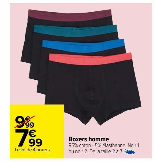 Boxers homme