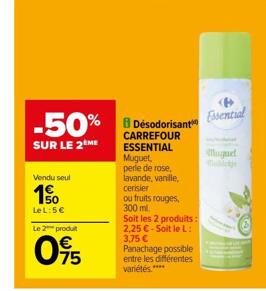 Désodorisant(d) CARREFOUR ESSENTIAL