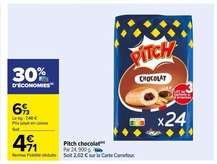 pitch chocolat(m)