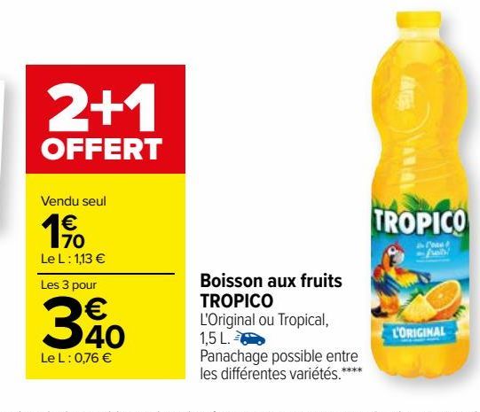 Boisson aux fruits TROPICO