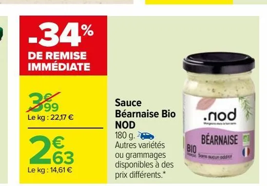 sauce béarnaise bio nod
