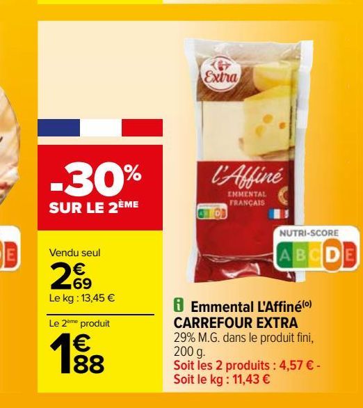 Emmental L'Affiné(o) CARREFOUR EXTRA