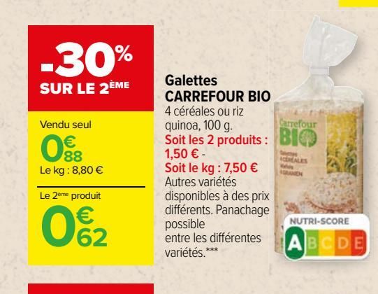 Galettes CARREFOUR BIO